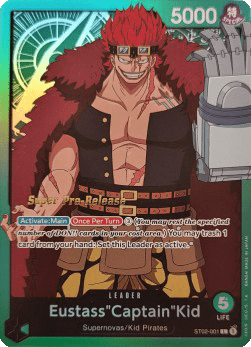 Eustass"Captain"Kid (ST02-001) (V.2) [English] [Near Mint]