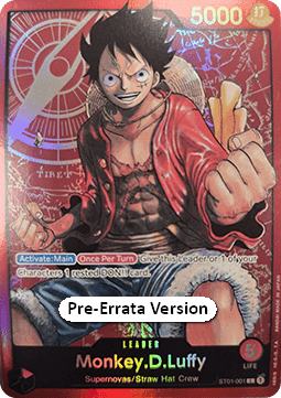 Monkey.D.Luffy (ST01-001) (V.3) [English] [Excellent]
