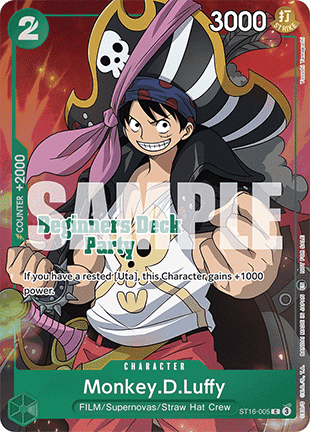 Monkey.D.Luffy (ST16-005) (V.2) [English] [Near Mint]
