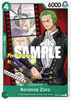 Roronoa Zoro (OP02-043) [English] [Near Mint]