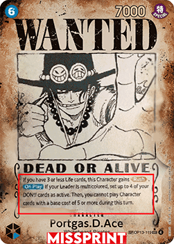 Portgas.D.Ace (OP13-119) (V.4) [English] [Near Mint]